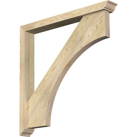 Ekena Millwork Westlake Traditional Rough Sawn Bracket w/ Offset Brace, Douglas Fir, 4"W x 32"D x 32"H BKT0402X32X32WTL01RDF